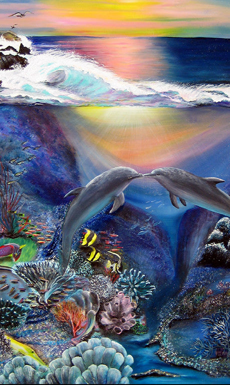 Kissing Dolphins Gift Card